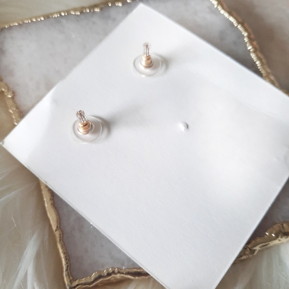 Faux Gemstone Stud Earrings - Picture 5 of 9